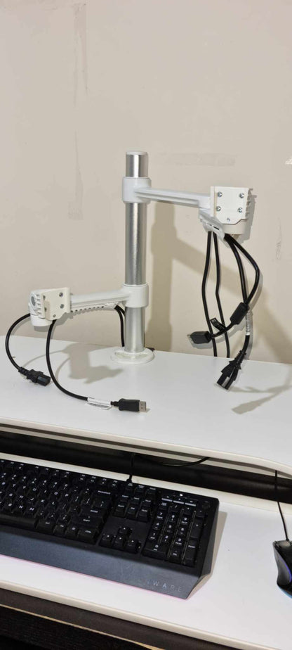 Set of Two HP EliteDisplay E24i G4 Monitors with Dual Monitor Arm – Complete Bundle (Second-Hand)